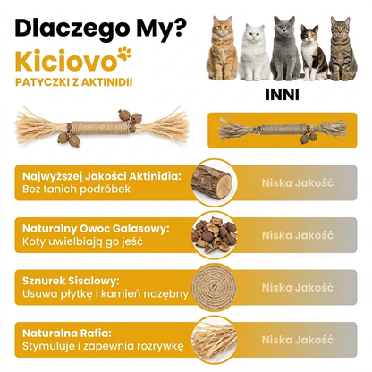 Kiciovo Naturalne Patyczki Dentystyczne z Aktinidii
